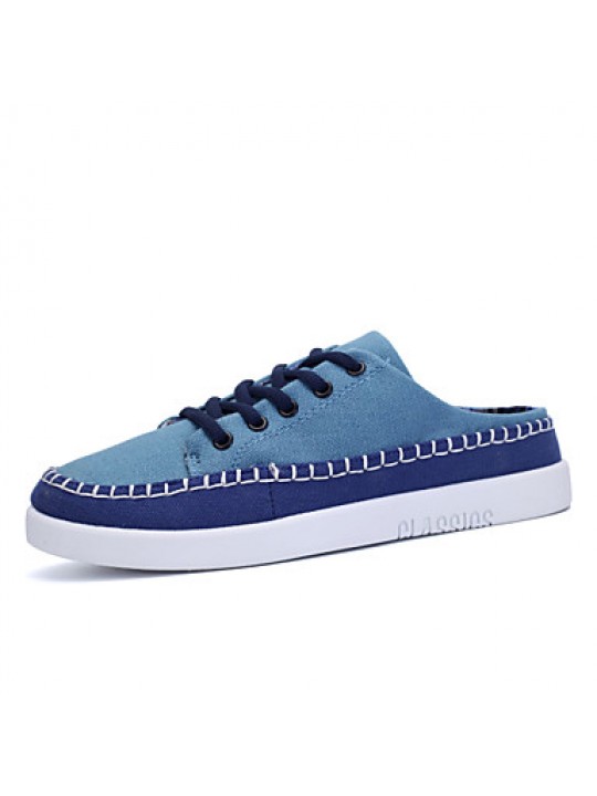 Men's Shoes Canvas / Fabric Outdoor / Casual Fashion Sneakers Outdoor / Casual Flat Heel Blue / Green / Royal Blue  