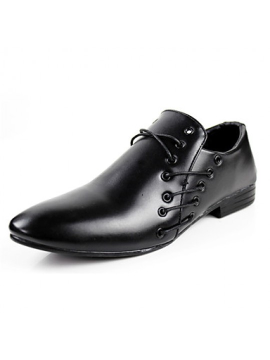 Men's Shoes Leatherette Dress / Party & Evening Oxfords Dress / Party & Evening Flat Heel Black / Brown / White  