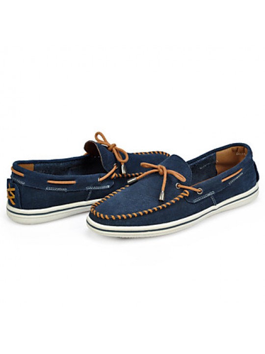   Men's Shoes Office & Career / Casual Suede Boat Shoes Blue / Brown  