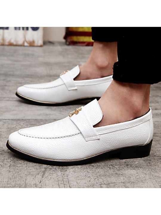 Office & Career / Party & Evening / Casual Leather Loafers Black / White / Burgundy  