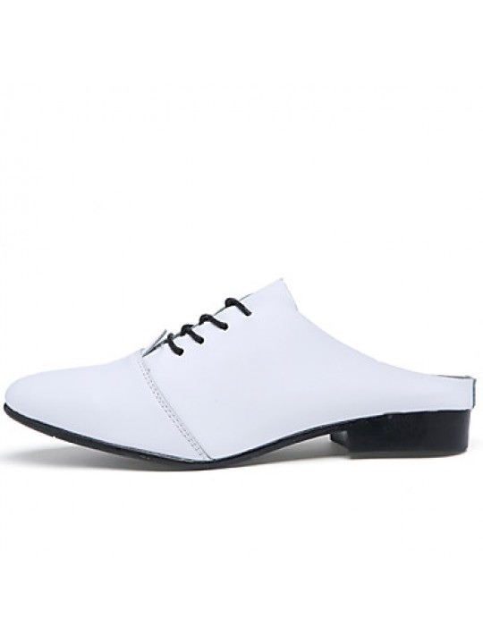 Men's Shoes Office & Career/Party & Evening/Casual Fashion PU Leather Oxfords Slip-on Shoes Black/White 39-44  