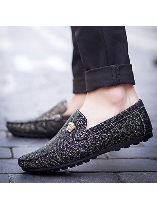 Casual  Loafers Black / White / Gold  