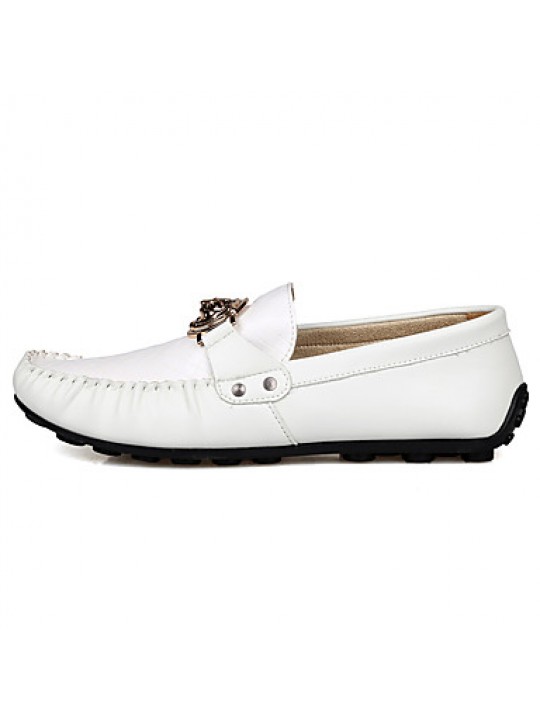 Casual/Office & Career/Drive Fashion PU Leather Shoes Slip-on Woven Shoes Black/White/Bule 39-44  