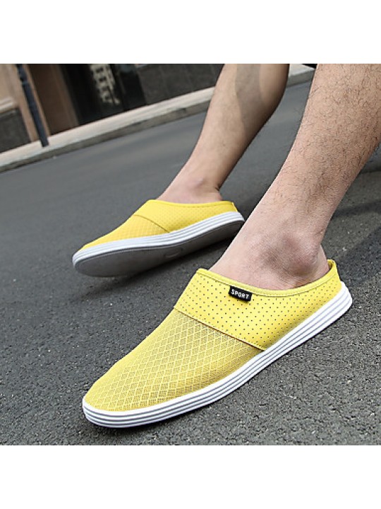 Men's Shoes Tulle Outdoor / Casual Clogs & Mules Outdoor / Casual Flat Heel Slip-on Black / Blue / Yellow / White / Gray  