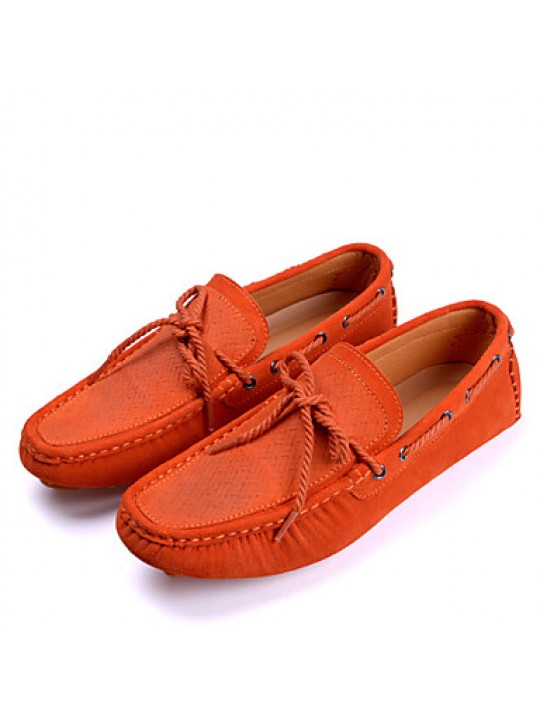 Men's Shoes Office & Career / Party & Evening / Casual Suede Boat Shoes Blue / Brown / Orange  