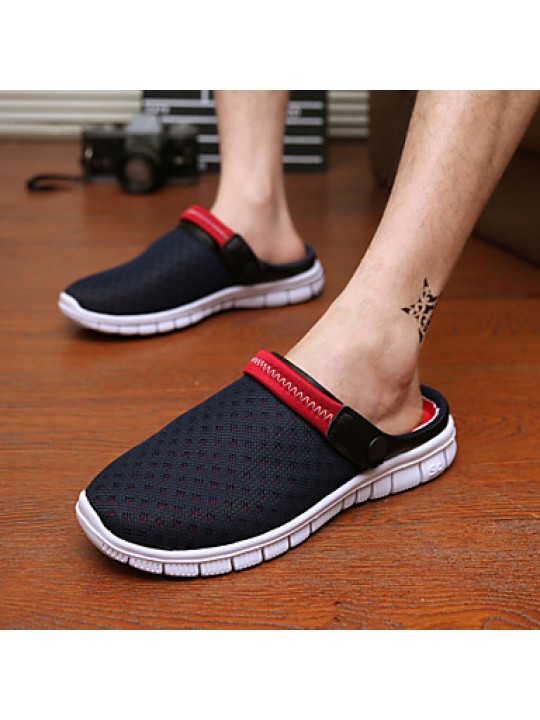 Men's Shoes Customized Materials / Tulle Outdoor Clogs & Mules Outdoor Slip-on Black / Blue / Gray  