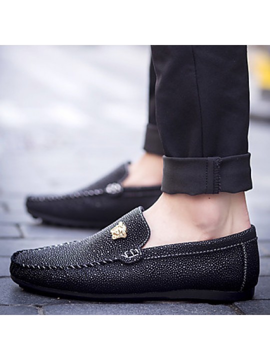 Casual  Loafers Black / White / Gold  