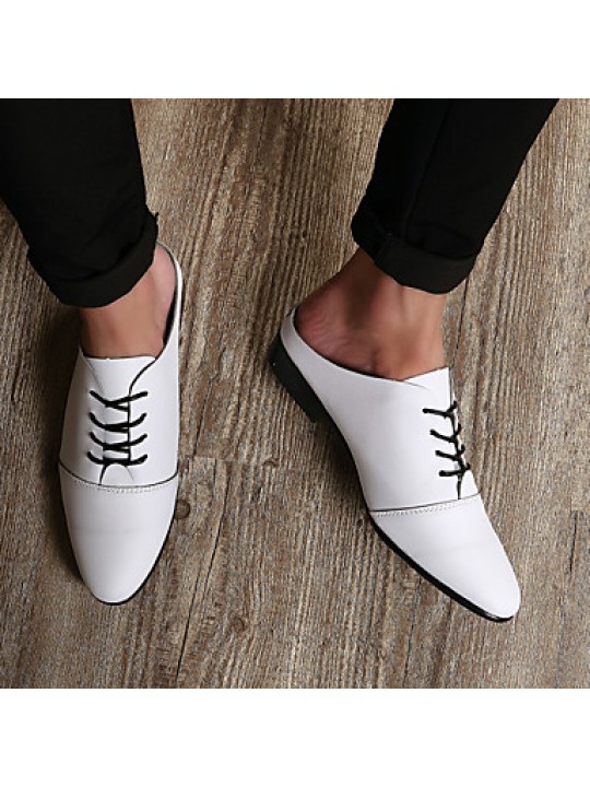 Men's Shoes Office & Career/Party & Evening/Casual Fashion PU Leather Oxfords Slip-on Shoes Black/White 39-44  