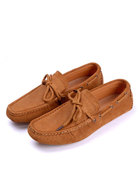 Men's Shoes Office & Career / Party & Evening / Casual Suede Boat Shoes Blue / Brown / Orange  