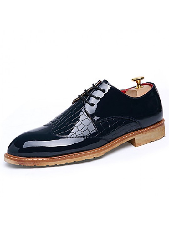 Men's Shoes Leatherette Casual Oxfords Casual Low Heel Lace-up Black / Red / White / Navy  