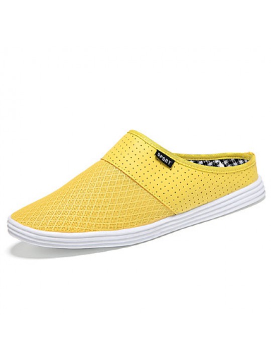 Men's Shoes Tulle Outdoor / Casual Clogs & Mules Outdoor / Casual Flat Heel Slip-on Black / Blue / Yellow / White / Gray  