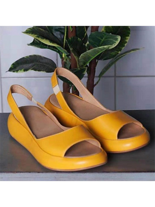 Size:4.5-11 Women Fashion Solid Color Peep-toe Flat Sandals