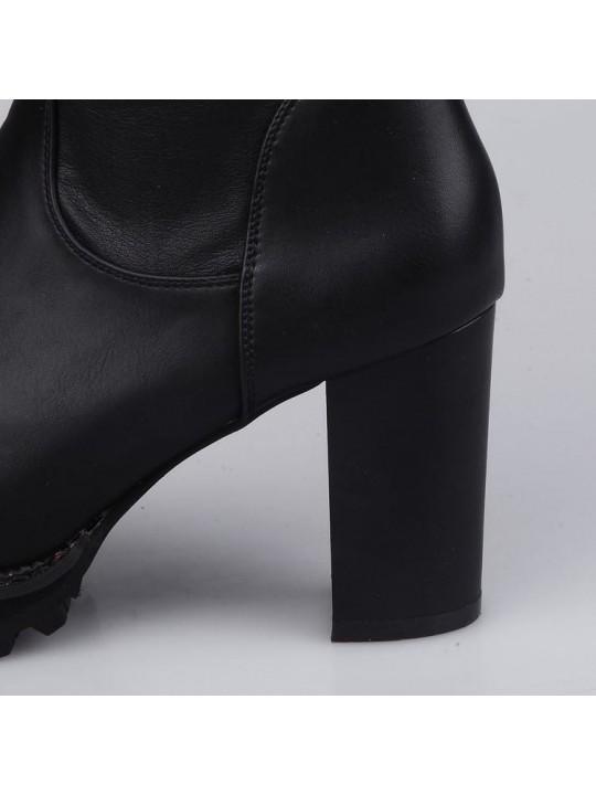 Size:4.5-8..5 Women Fashion Solid Color High Heel Over The Knee Zipper Boots