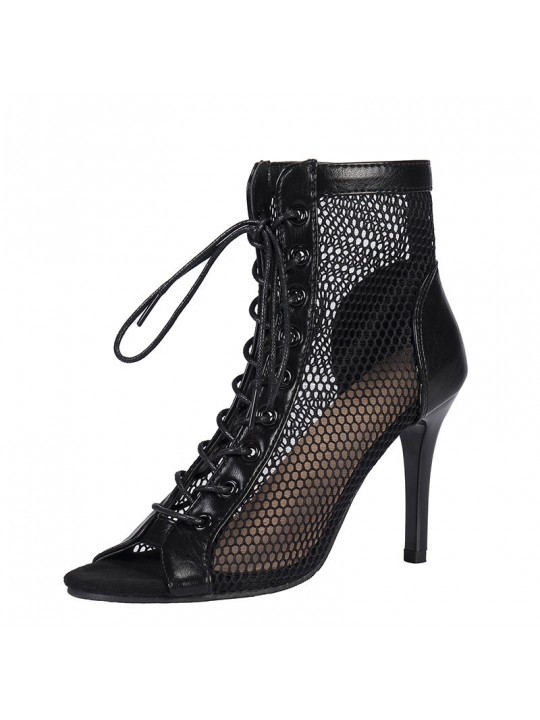 Plus Size Women Fashion Mesh Stiletto Sexy Sandals