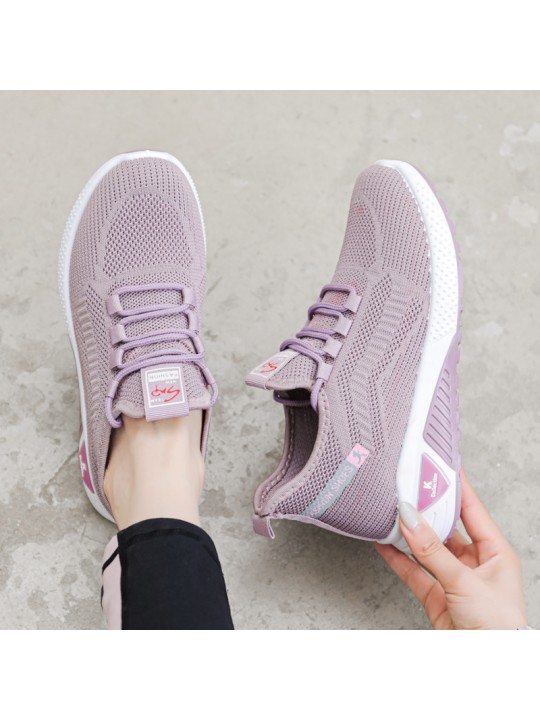 Women Fashion Casual Mesh Fly Woven Breathable Sneaker