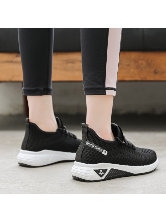 Women Fashion Casual Mesh Fly Woven Breathable Sneaker