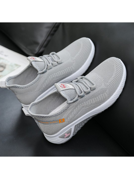 Women Fashion Casual Mesh Fly Woven Breathable Sneaker